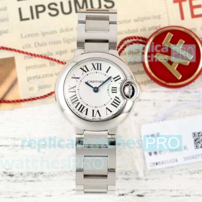 Best Replica AFF Cartier Ballon Bleu Swiss Quartz White Dial Stainless Steel 